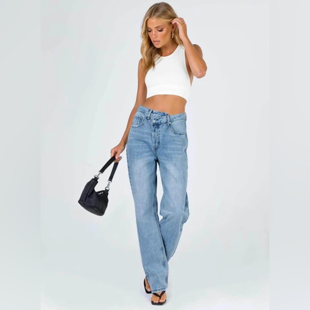 Princess Polly Asymmetric Straight Jeans